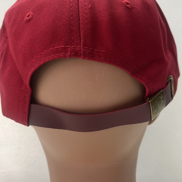 NWOT KANGOL Maroon Baseball Cap with White Kangaroo & Maroon Adjustable Strap - Picture 2 of 5